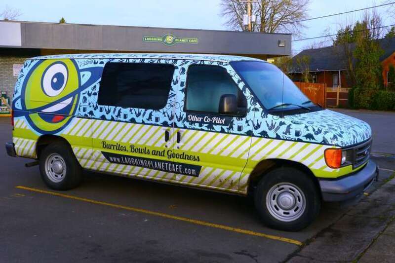 This Laughing Planet Café is located at 760 Blair Blvd. in Eugene, Oregon. (&amp;lt;a href=&quot;http://laughingplanetcafe.com/&quot; rel=&quot;noreferrer nofollow&quot;&amp;gt;laughingplanetcafe.com/&amp;lt;/a&amp;gt;)