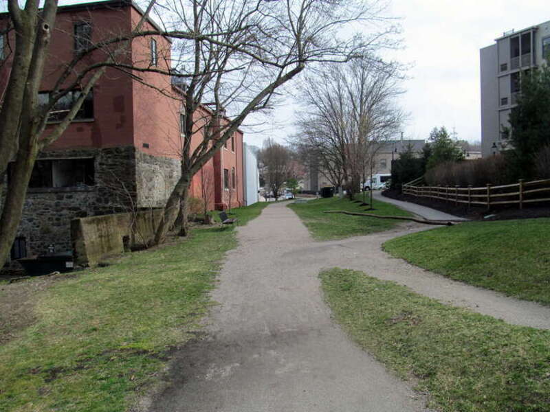 Newton Lower Falls Greenway in Wellesley in April 2016