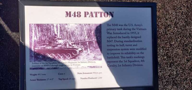 M48's description in Cantigny Park Illinois