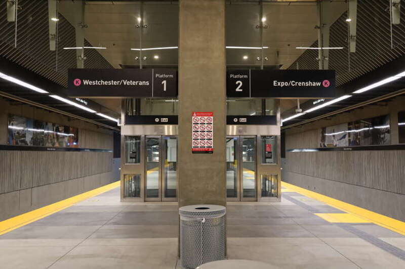 Martin Luther King Jr Los Angeles Metro station in 2022