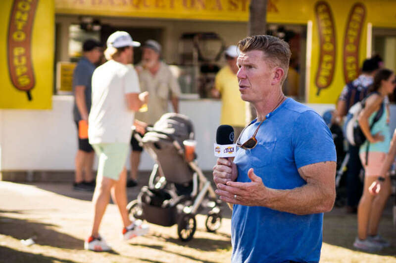 Matt Birk, running for Lt. Governor, at the Minnesota State Fair.