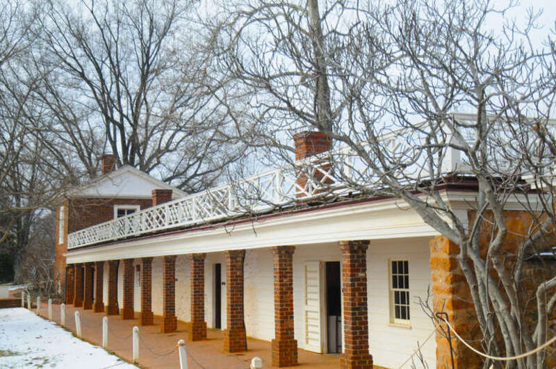 Monticello dependencies on the south side of the house - home of US President Thomas Jefferson - near Charlottesville, Virginia