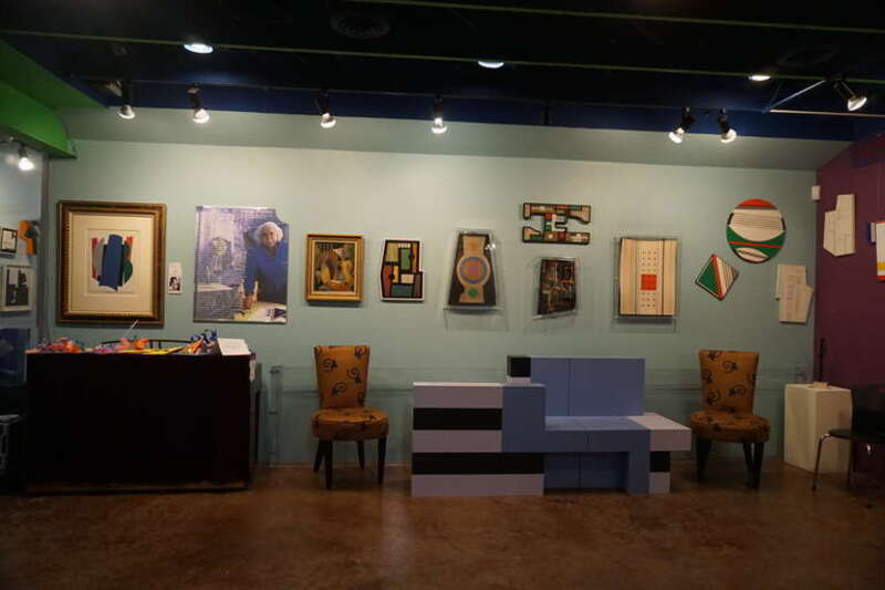 The interior of the Museum of Geometric and MADI Art in Dallas, Texas (United States).