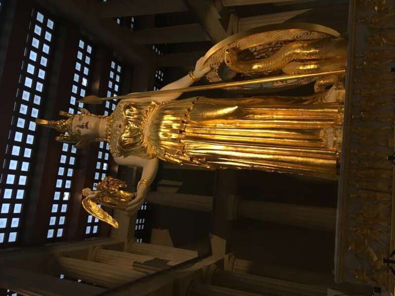 The Statue of Athena in the Nashville Parthenon is a replica of that held in the original Parthenon temple in Athens, Greece. Athena was considered the protector of Athens by the Athenian people.