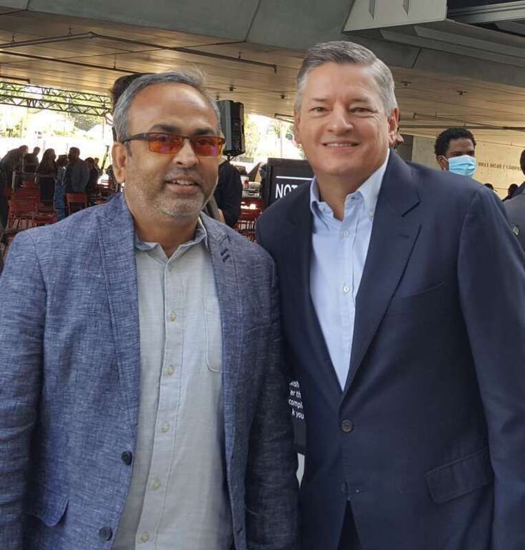 Ted Sarandos, CEO of Netflix with Dr. Biplab Bhawal in Los Angeles