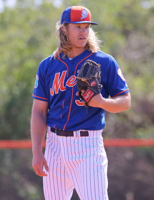 Noah Syndergaard with the New York Mets, February 28, 2016.