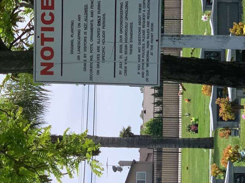 The standards for the Westminster Memorial Park and Mortuary went through the standards back in 2008