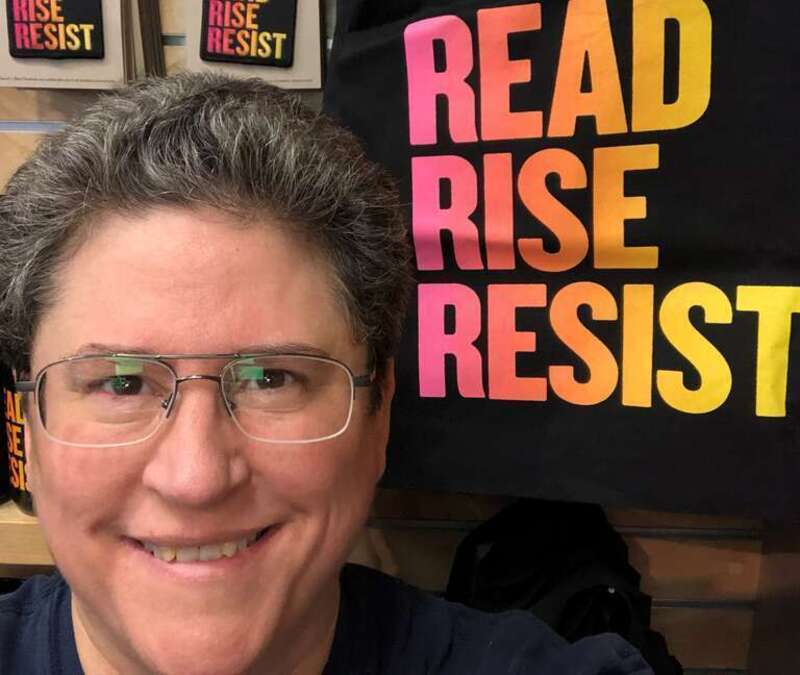 Photo of Lori L. Lake, taken at Powell's Bookstore in downtown Portland, Oregon, 2018
