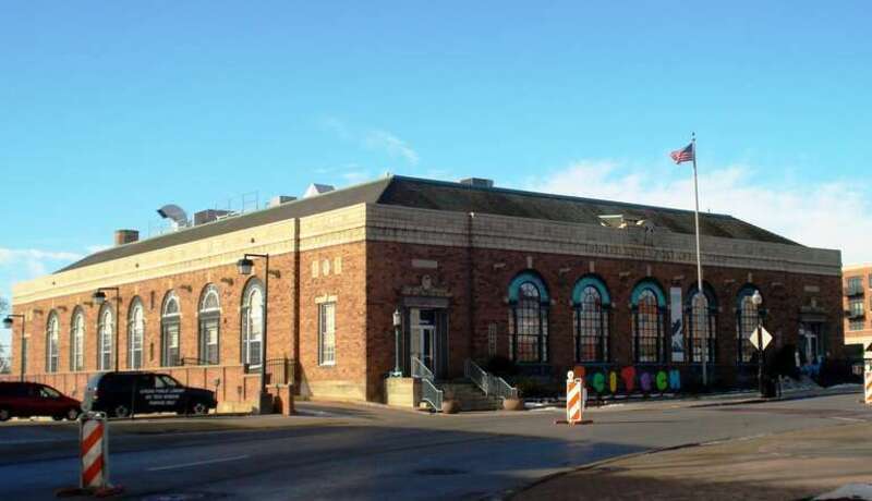 The Old Post Office is located on Stolp Island in Aurora, Illinois and is part of the Stolp Island Historic District.