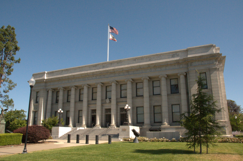 Front facade, visible from Texas St.