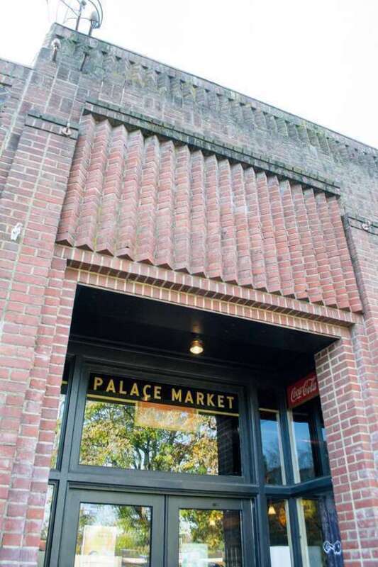 Decorative brick adorns the Palace Market building in Vancouver, Washington