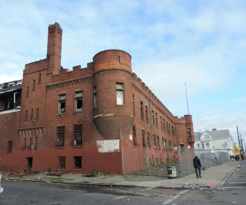 Looking east across Rosa Parks Blvd