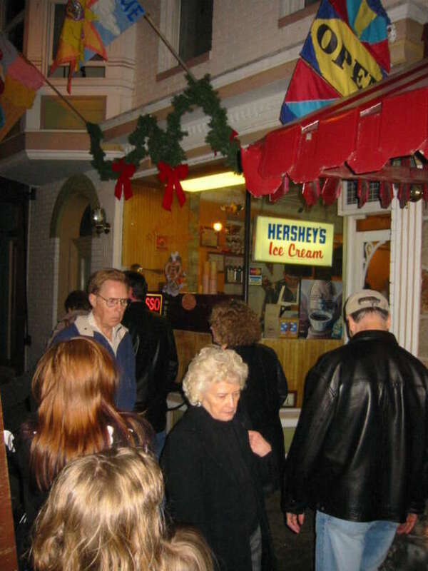 People out for First Saturday