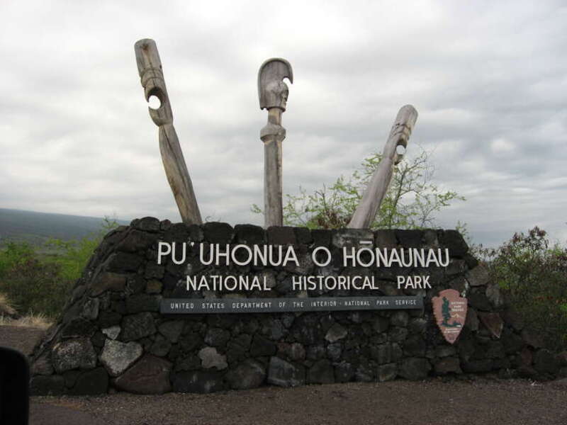 Puʻuhonua o Hōnaunau National Historical Park is a United States National Historical Park located on the west coast of the island of Hawaiʻi in the U.S. state of Hawaiʻi. The historical park preserves the site where, up until the early 19th century,