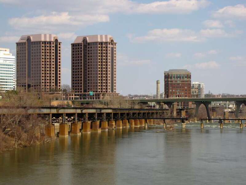 The skyline of Richmond, Virginia as viewed from the Belle Isle pedestrian bridge.
More at The Schumin Web:
&amp;lt;a href=&quot;http://www.schuminweb.com/photography/photo-2013/richmond-2013/&quot; rel=&quot;noreferrer