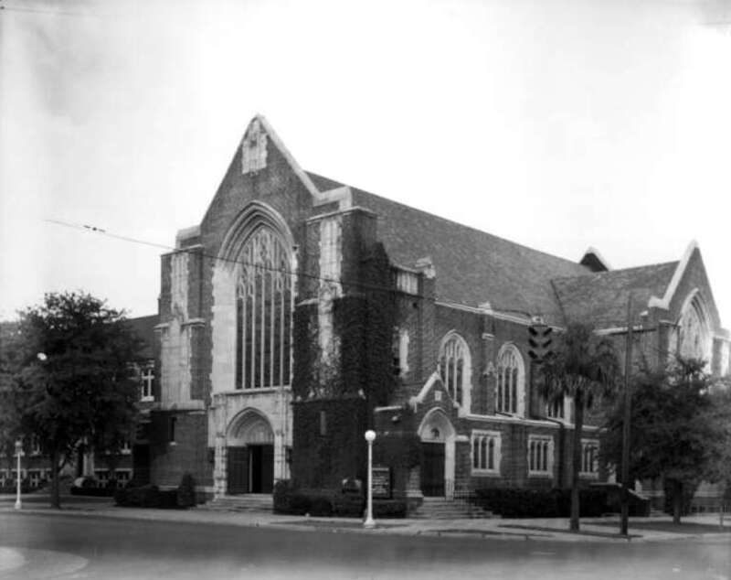 Local call number: SP00683
Title: Riverside Presbyterian Church: Jacksonville, Florida
Date: 1947
General note: Incorporated in 1909, the Riverside Presbyterian Church held its first services in a tent on Post and Fisk Street. This building, located
