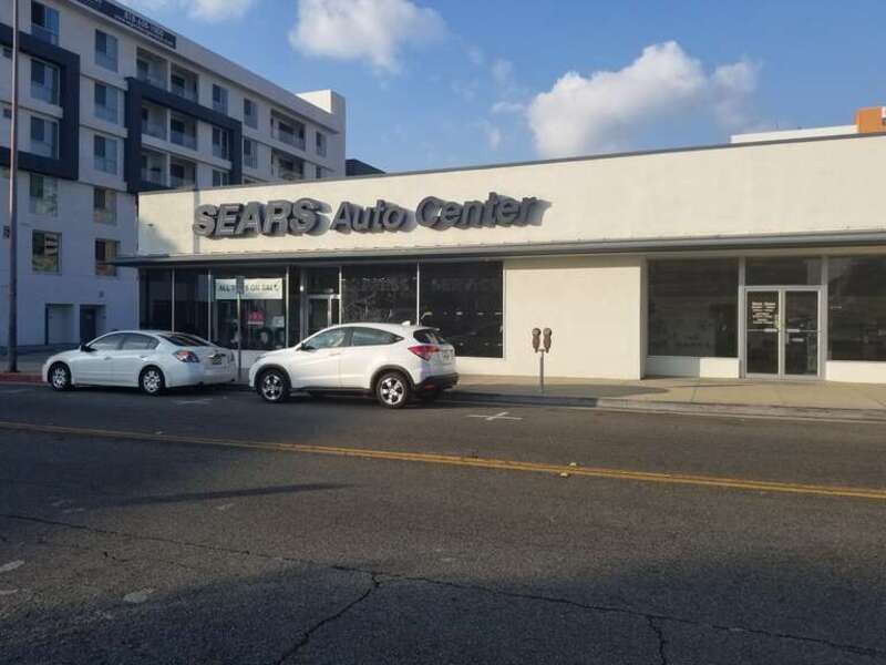 Outside view of the Sears Auto Center in Glendale, California.
