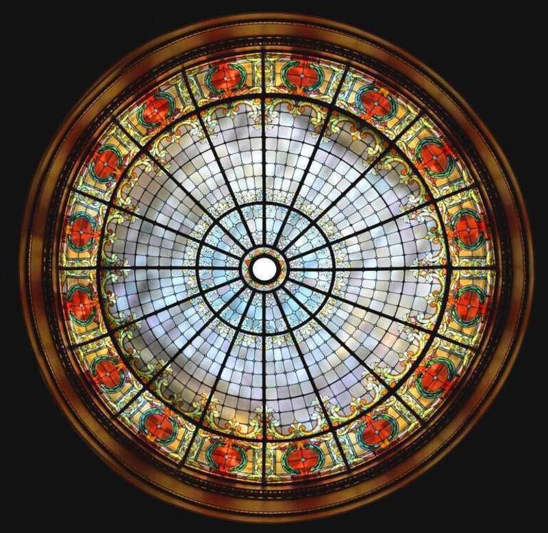 Skylight over the Senate Chamber in the Wisconsin State Capitol Building in Madison