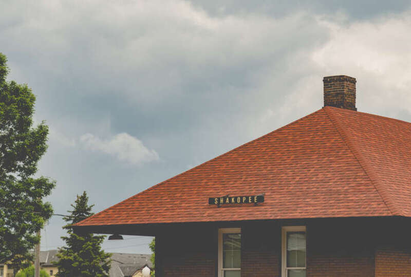 A sign for the City of Shakopee, Minnesota, on a rail line as seen from Apgar Street and 2nd Avenue, Shakopee, Minnesota.
______________
(c) 2018 Tony Webster 
tony@tonywebster.com 

+1 202-930-9200