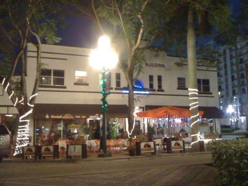 Untitled (Sidewalk Restaurant in Hollywood Florida at Night)
