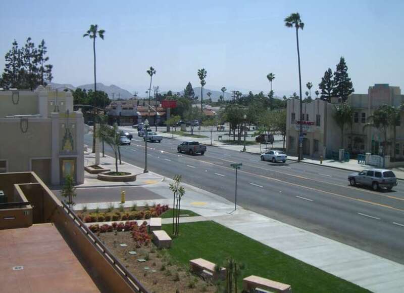 Sierra Avenue, from Library rotunda