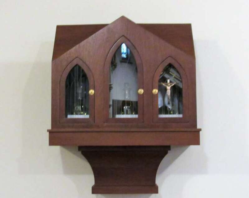 The ambry in St. Augustine Cathedral in Bridgeport, Connecticut.