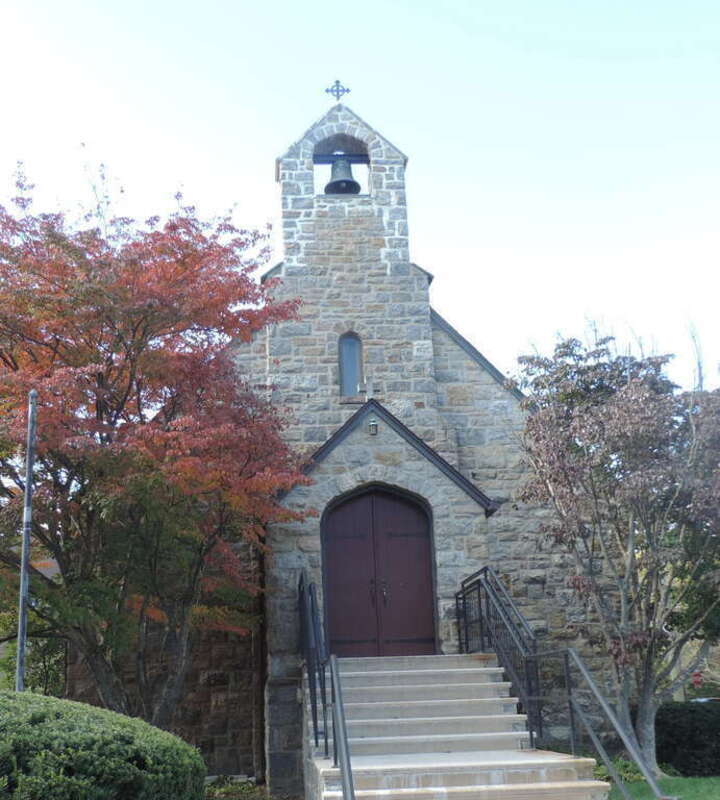 Looking west on a mostly cloudy day.