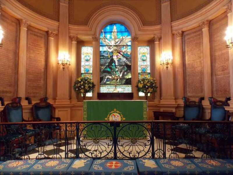 The altar in St. Michael's Episcopal Church in Charleston, South Carolina.
