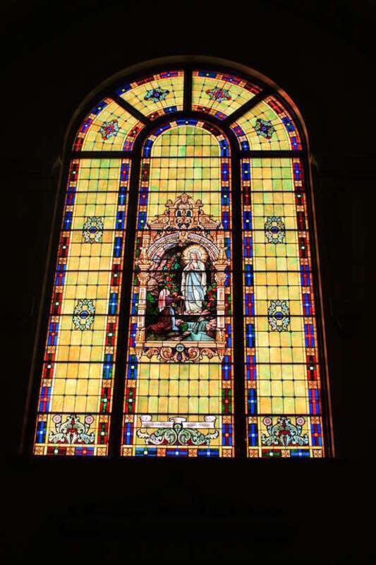 Stained Glass Window in Our Lady of Mt. Carmel Catholic Church, 976 Superior Boulevard, Wyandotte, Michigan
