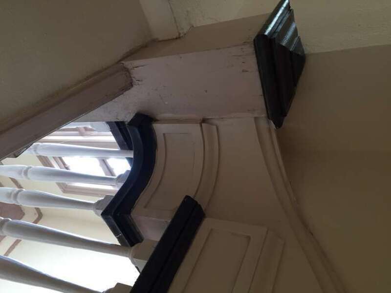 Staircase detail, original to the Karpeles Manuscript Library Museum, Jacksonville, built in 1921