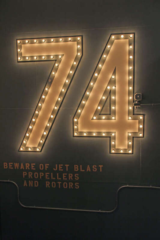 Staircase up to the USS John C. Stennis Exhibit