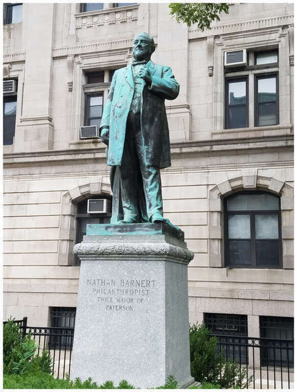 Statue of Nathan Barnert in front of Paterson City Hall, Dedicated October 28, 1925