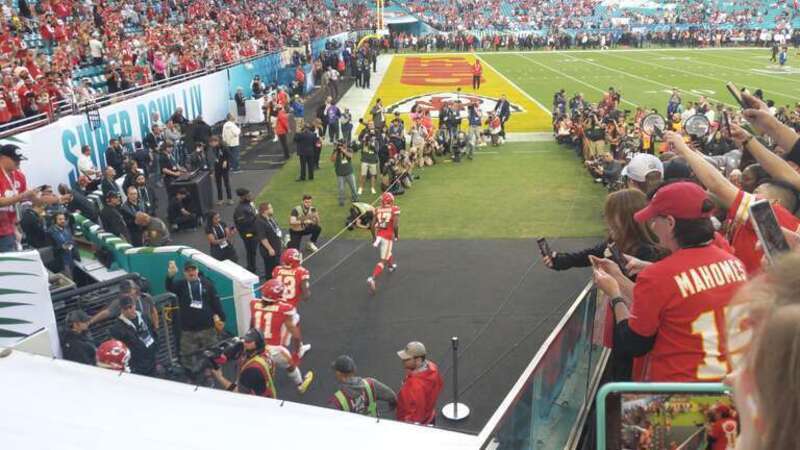 Chiefs take the field for warm ups