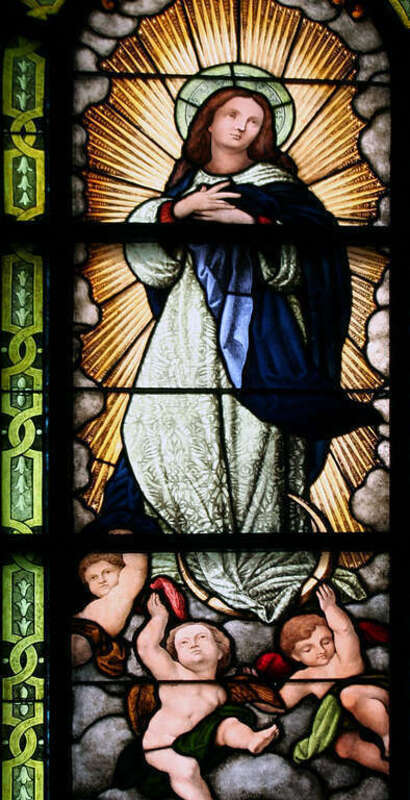 The Immaculate Conception stained glass window, Cathedral of Saint Paul, St. Paul, MN
