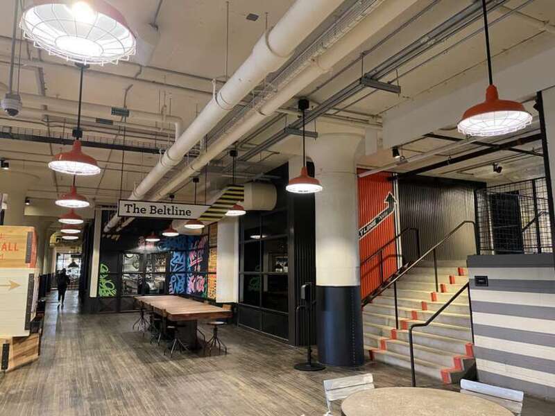 Leading to the BeltLine from inside Ponce City Market in Atlanta, Georgia