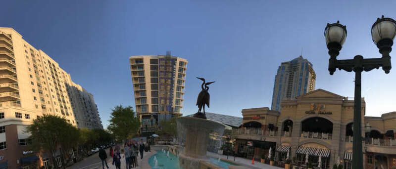 SOOC panorama of Town Center, Virginia Beach, Virginia, USA.