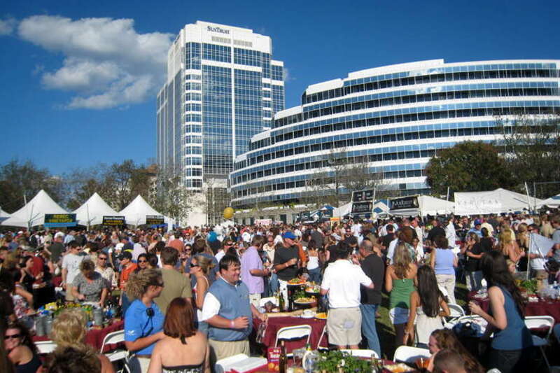 Town Point Wine Festival, in Norfolk, Virginia, United states.