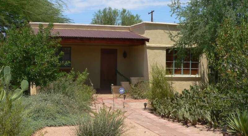 Houses at 2101 E. Water Street in Tucson, Arizona; seen from the south.