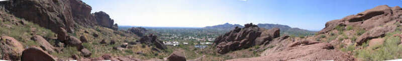 View from Camelback Mountain in Phoenix, Arizona (geolocation is approximate)