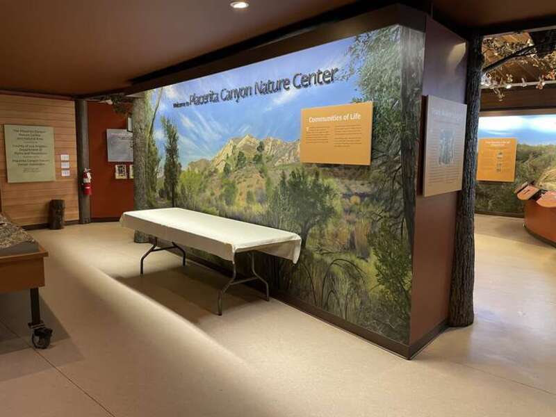 Interior of the visitor center at Placerita Canyon State Park