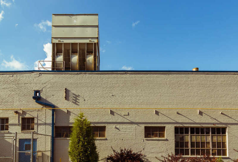 An industrial building near 7th &amp;amp; Bluff Street in Cedar Falls, Iowa.