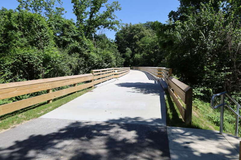 Wasson Way rail train bridge in Cincinnati, Ohio in 2022