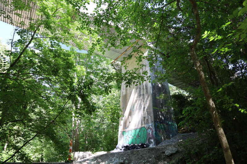 Wasson Way rail train bridge in Cincinnati, Ohio in 2022