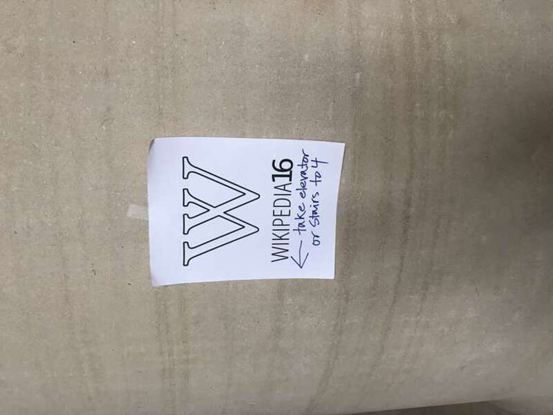 Wikimedians New England event sign