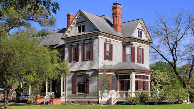 The Wipprecht Home in Bryan, Texas, United States. Built in 1898, it was designated a Recorded Texas Historic Landmark in 2010