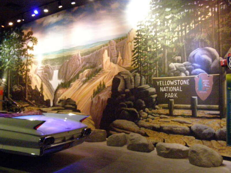 Yellowstone Natl Park exhibit at the Great Platte River Road Archway Monument in Kearney, Neb.