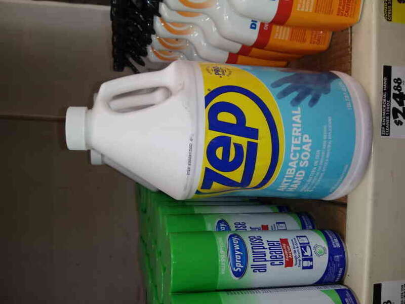One gallon of Zep Antibacterial Hand Soap in a Home Depot store