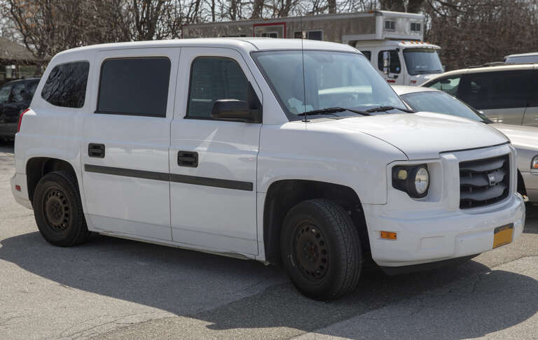 A 2011 VPG MV-1 private car at the Belmont Race Track.
