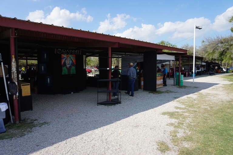 Vendors at the 2017 Santa Fe Days in the Park at Sandy Lake Amusement Park in Carrollton, Texas (United States).