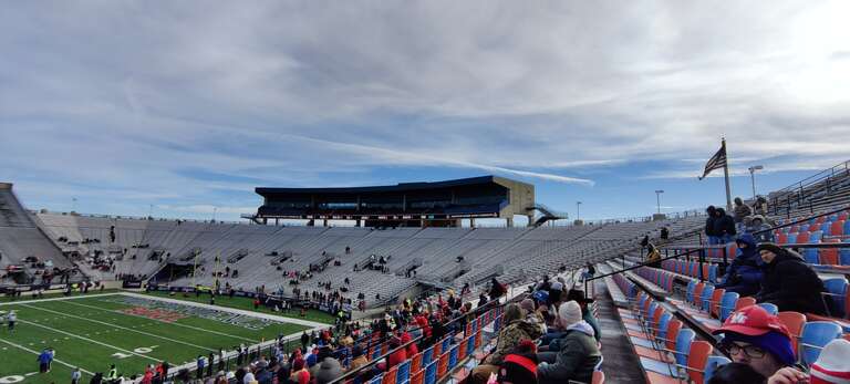 The south end zone and stands at Independence Stadium in Shreveport, Louisiana, during the 2022 Independence Bowl college football game
